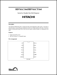 HD74AC164 datasheet: Parallel-out Serial-In Shift Register HD74AC164