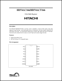 HD74AC166 datasheet: Parallel-load 8-bit Shift Register HD74AC166