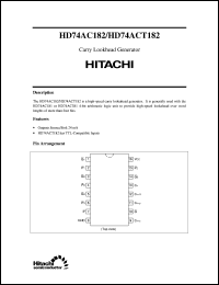 HD74ACT182 datasheet: Look-Ahead Carry Generator HD74ACT182