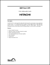 HD74AC259 datasheet: 8-bit Addressable Latch HD74AC259
