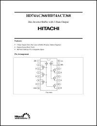 HD74AC368 datasheet: Hex Bus Drivers with inverted 3-state outputs HD74AC368