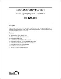 HD74AC374 datasheet: Octal D-type Flip-Flops with 3-state output HD74AC374