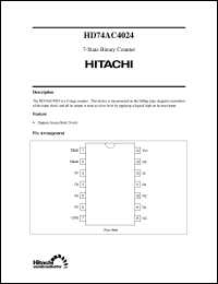 HD74AC4024 datasheet: 7-stage Binary Counter HD74AC4024