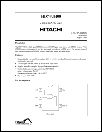 HD74UH00 datasheet: 2-input NAND Gate HD74UH00