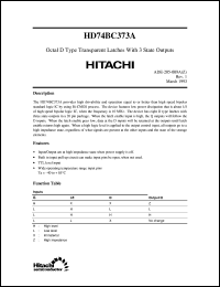 HD74BC373A datasheet: Octal D-type Transparent Latches with 3-state output HD74BC373A