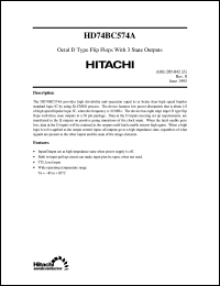 HD74BC574A datasheet: Octal D-type Flip-Flops with 3-state outputs HD74BC574A