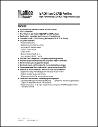 MACH211-10JI datasheet: High-performance EE CMOS programmable logic, 64 macrocells, 32 I/Os, 10ns MACH211-10JI