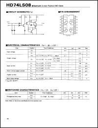 HD74LS08 datasheet: Quad. 2-input AND Gates HD74LS08