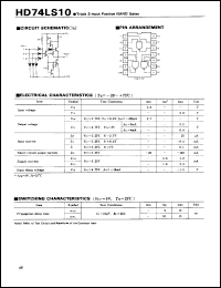HD74LS10 datasheet: Triple 3-input NAND Gates HD74LS10