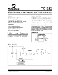 TC1322EOATR datasheet: 12-bit digital-to-analog converter with two-wire interface TC1322EOATR