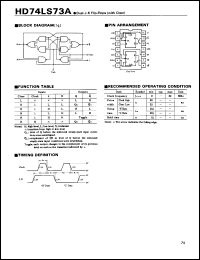 HD74LS73A datasheet: Dual J-K Flip-Flops with Clear HD74LS73A