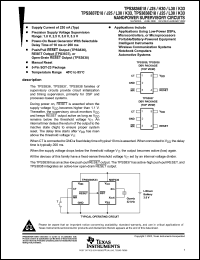 TPS3837K33DBVR datasheet: Nanopower supervisory circuits, threshold voltage=2.93V TPS3837K33DBVR