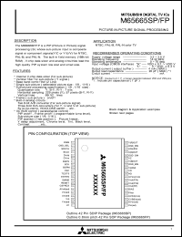 M65665SP datasheet: Picture in picture signal processing for NTSC, PAL-M, PAL-N color TV applications M65665SP