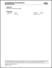 IC61SF25632D-6.5TQ datasheet: 6.5ns; 2.5-3.3V; 256K x 32; 8Mb SYNCBURST flow through static RAM IC61SF25632D-6.5TQ