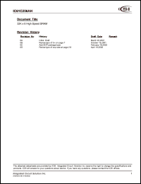 IC61C256AH-12J datasheet: 12ns; 5V; 32K x 8; high-speed CMOS static RAM IC61C256AH-12J