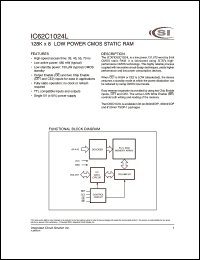 IC62C1024L-45WI datasheet: 45ns; 5V; 128K x 8 low power CMOS static RAM IC62C1024L-45WI