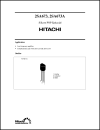 2SA673 datasheet: Small signal general purpose transistor 2SA673