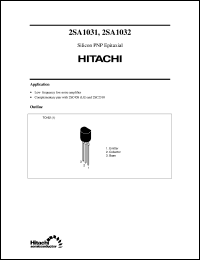 2SA1032 datasheet: Small signal general purpose transistor 2SA1032