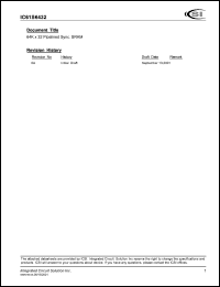 IC61S6432-200TQ datasheet: 200MHz; 3.3V; 64K x 32 synchronous pipelined static RAM IC61S6432-200TQ