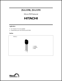 2SA1190 datasheet: Small signal general purpose transistor 2SA1190