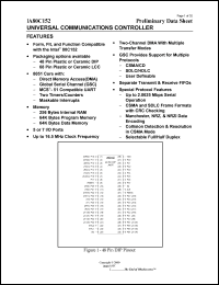 IA80C152JC-PDW68C datasheet: 16.5MHz; 391.1mW universal communications controller IA80C152JC-PDW68C