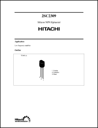 2SC2309 datasheet: Small signal general purpose transistor 2SC2309