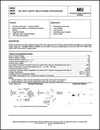 JANTX4N24 datasheet: 40mA 4V single channel optocoupler JANTX4N24