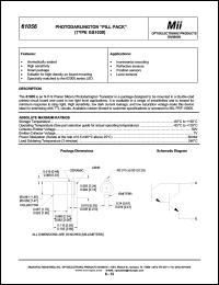 61056-101 datasheet: 1-4mA 50V silicon phototransistor PILL PACK: type GS1030 61056-101