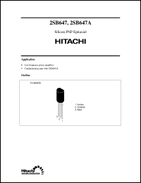 2SB647 datasheet: Small signal general purpose transistor 2SB647