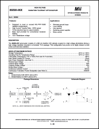 66099-401 datasheet: 6V; 40mA radiation tolerant optocoupler 66099-401