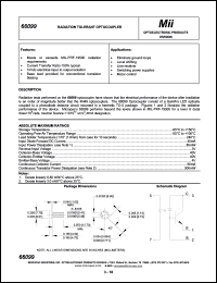 66099-103 datasheet: 6V; 40mA radiation tolerant optocoupler 66099-103