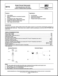 66116-003 datasheet: 45V; 40mA single channel optocoupler: electrically similar to 4N47-4N49 66116-003