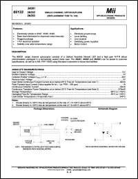 66133-103 datasheet: 7V; 40mA single channel optocoupler: replacement for TIL 120 66133-103