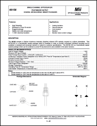 66156-204 datasheet: 3V; 100mA; 1.0kV single channel optocoupler 66156-204