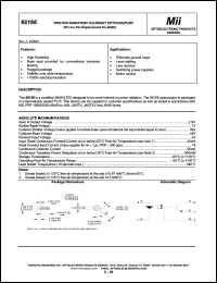 66168-300 datasheet: 7V; 40mA; proton radiation tolerant optocoupler: direct replacement for 4N49 66168-300