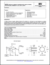 66229 datasheet: 7V; 10mA; constant current transfer ratio, single channel optocoupler, screened to JAN, JANTX, JANTXV 66229