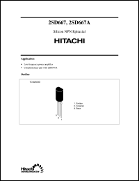 2SD667A datasheet: Small signal general purpose transistor 2SD667A