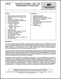 53124 datasheet: +-90V; 0.8A; radiation tolerantpower MOSFET optocoupler 53124