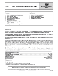 53217 datasheet: 3.0A; SPST solid-state power controller 53217