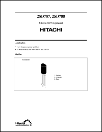 2SD787 datasheet: Small signal general purpose transistor 2SD787