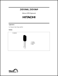 2SD1868 datasheet: Small signal general purpose transistor 2SD1868