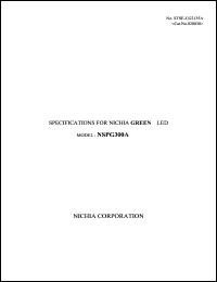 NSPG300A datasheet: 120mW; 5V; 30mA nichia blue LED NSPG300A