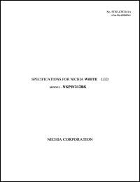 NSPW312BS datasheet: 120mW; 5V; 30mA nichia white LED NSPW312BS