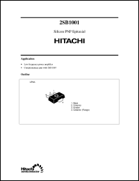 2SB1001 datasheet: Small signal general purpose transistor 2SB1001