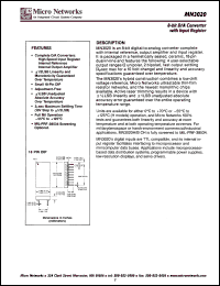 MN3020H/BCH datasheet: 8-bit D/A converter with input register MN3020H/BCH