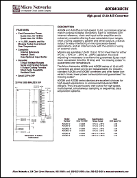 ADC85C-12 datasheet: High-speed,12-bit A/D converter ADC85C-12