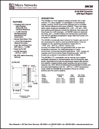 DAC88H/BCH datasheet: 12-bit D/A converter DAC88H/BCH