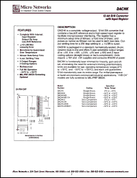 DACHKH/BCH datasheet: 12-bit D/A converter DACHKH/BCH