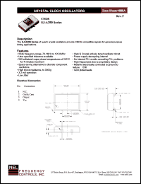 SJ397 datasheet: 5 V, +/-25 ppm, CMOS crystal clock oscillator SJ397