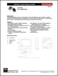 SCA144B datasheet: 3.3 V, +/-50 ppm, LVCMOS crystal clock oscillator SCA144B